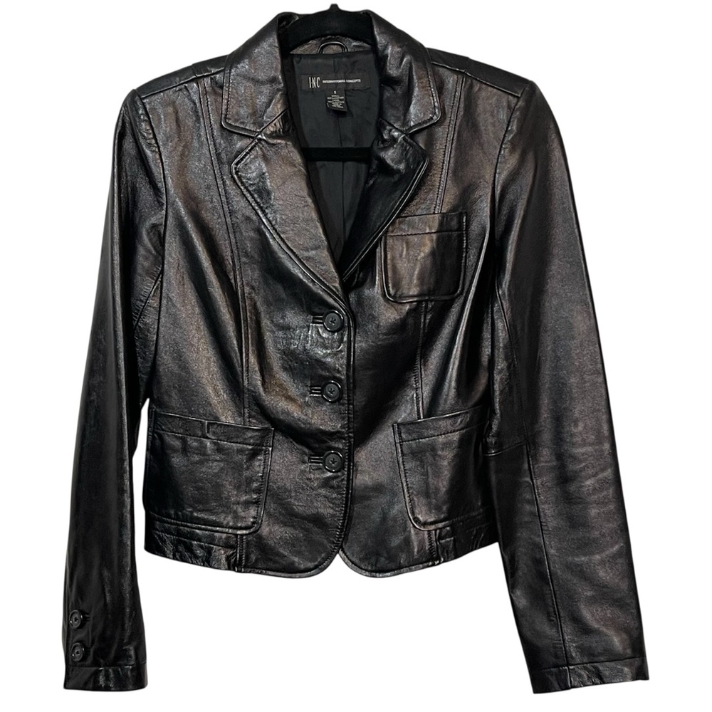 Quality Black Leather Jacket Blazer - image 1